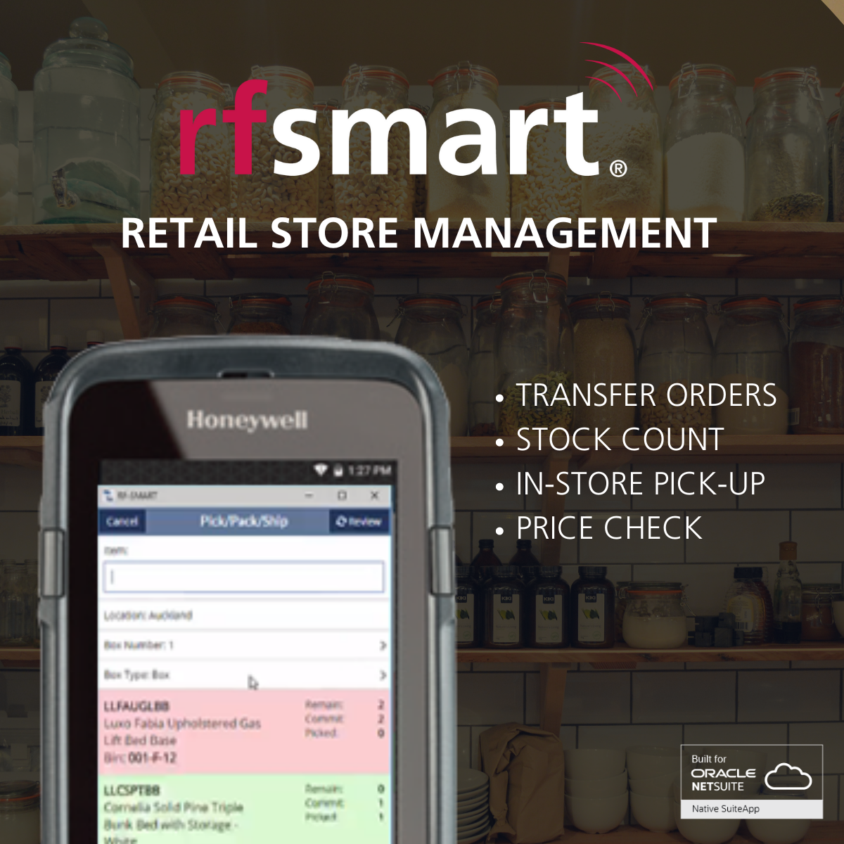 screenshot of RF-SMART WMS